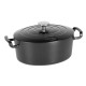 Emaille gietijzeren cocotte ovaal zwart 4L. (1 stuks)