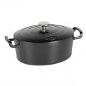 Emaille gietijzeren cocotte ovaal zwart 4L. (1 stuks)