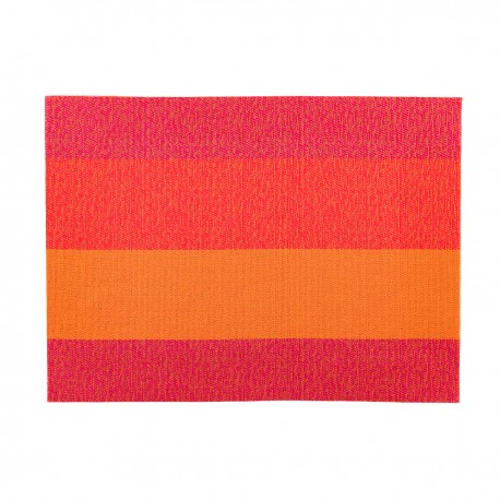 Placemat rechthoekig Oranje/Rood/Roze 45 x 33 cm (24 stuks)