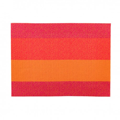 Placemat rechthoekig Oranje/Rood/Roze 45 x 33 cm (24 stuks)