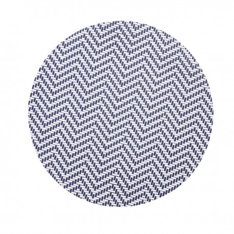 Placemat rond Wit/Blauw 38 cm (24 stuks)