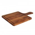 Acacia serveerplank m/handvat vierkant 37,4 x 25cm (per 6 stuks)