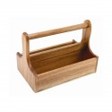 Acacia tafelcaddy met handvat 25 x 15,3 x 18 cm (per 1 stuks)