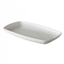 Rechthoekig bord met opstaande rand 29 x 17,5 cm (4 stuks)