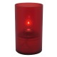 Cilinder acryl houder rood 7,5 x 12,8 cm (12 stuks)