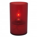 Cilinder acryl houder rood 7,5 x 12,8 cm (12 stuks)