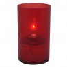 Cilinder acryl houder rood 7,5 x 12,8 cm (12 stuks)