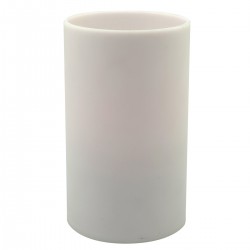 Cilinder acryl houder wit 7,5 x 12,8 cm (12 stuks)