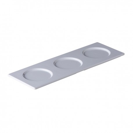Serveerschaal met 3 uitsparingen 34,2 x 11,7 cm (6 stuks)