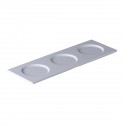 Serveerschaal met 3 uitsparingen 34,2 x 11,7 cm (per 6 stuks)