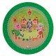 Kinderbord met rand 'friethuis' groen 26,7 cm (6 stuks)