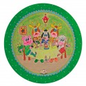 Kinderbord met rand 'friethuis' groen 26,7 cm (per 6 stuks)
