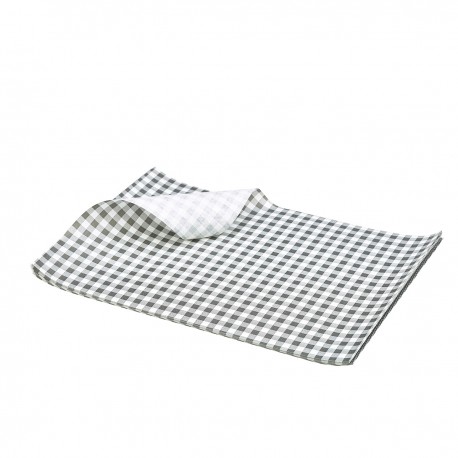 Vetvrij papier zwart geblokt 25 x 20 cm 1000st (1 stuks)