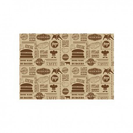 Vetvrij papier 'Steak House Design' 35x25cm 1000st (1 stuks)