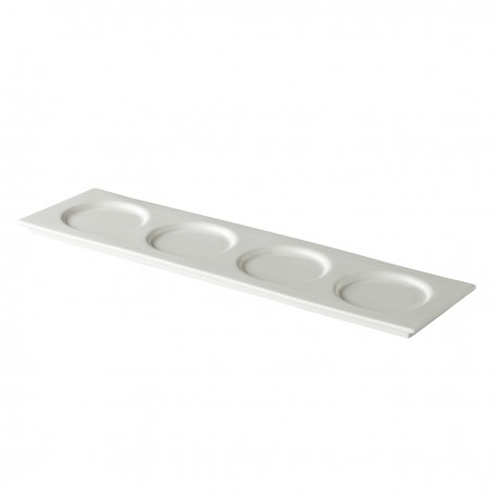Presentatiebord met 4 spiegels 51 x 14 cm (6 stuks)