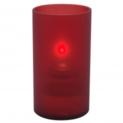 Cilinder acryl houder rood 5,9 x 11 cm (12 stuks)