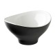 Ovale kom Zwart/Wit 29cm Melamine (6 stuks)