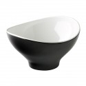 Ovale kom Zwart/Wit 29cm Melamine (6 stuks)