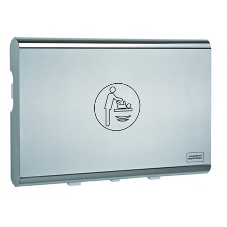 Mediclinics opklapbare horizontale baby luiertafel, RVS
