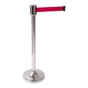 Afzetpaal Rvs M/Snelband Rood