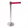 Afzetpaal Rvs M/Snelband Rood