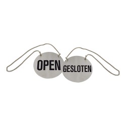 Deurbord Open/Gesloten+Ketting