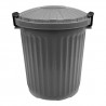 Afvalvat M/Deksel Grijs 43L.