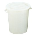 Afvalvat M/Deksel Wit 50 Lit
