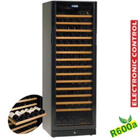 Wijnkast vitrine, geventileerd, 375 Lt., BLACK