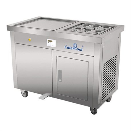 IJs teppanyaki met volledig gekoelde onderkast en gekoelde garneerunit (staand model)