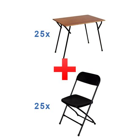 Combi deal A: 25 stoelen + 25 tafels