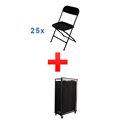 Combi deal C: 25 stoelen + transportkar