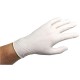 Latex handschoenen wit gepoederd L