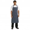 Whites halterschort blauw-wit gestreept extra lang