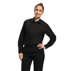 Uniform Works unisex overhemd lange mouw zwart S