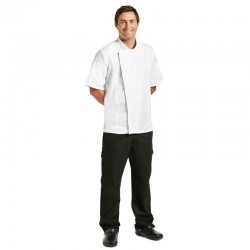 Chef Works Springfield unisex koksbuis met rits wit XL