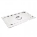 Vogue RVS deksel met lepeluitsparing GN 1/1