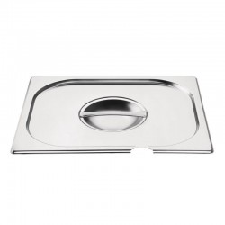Vogue RVS deksel met lepeluitsparing GN1/2