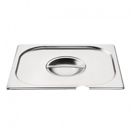 Vogue RVS deksel met lepeluitsparing GN1/2