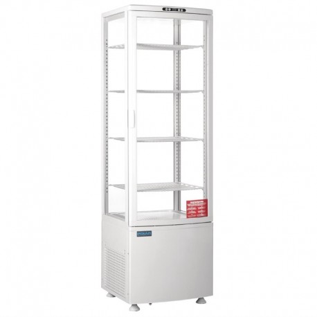 Polar koelvitrine met gebogen deur 235ltr