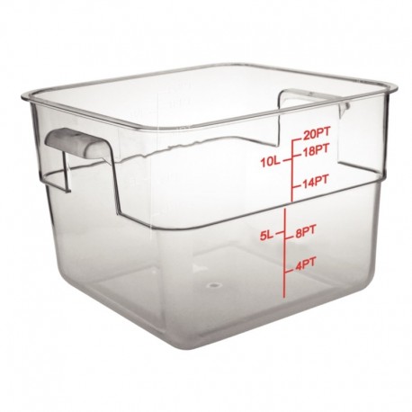 Vogue polycarbonaat voedseldoos vierkant 10ltr