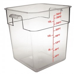 Vogue polycarbonaat voedseldoos vierkant 15ltr