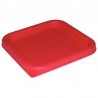 Hygiplas vierkant deksel rood medium