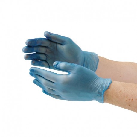Vogue vinyl handschoenen blauw poedervrij XL