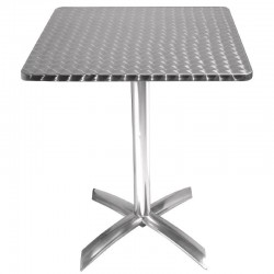 Bolero vierkante bistrotafel met kantelbaar RVS blad 60cm
