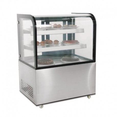 Polar gekoelde vitrine met gebogen glas 270 liter