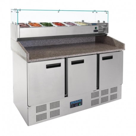 Polar gekoelde pizza/sandwich prepareercounter 368ltr