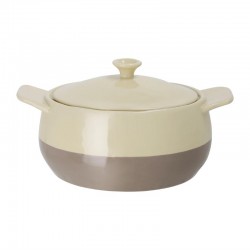 Olympia ronde braadpan crème en taupe 1,8ltr