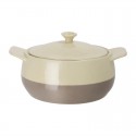 Olympia stenen cocotte crème en taupe 1,8L