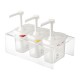 Araven set van 3 sausdispensers GN 1/9 transparant 1,5L